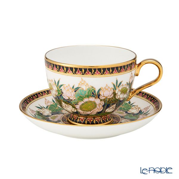 ブランベンジャロン工房 ティーカップ＆ソーサー ハーフパターンダークブルー