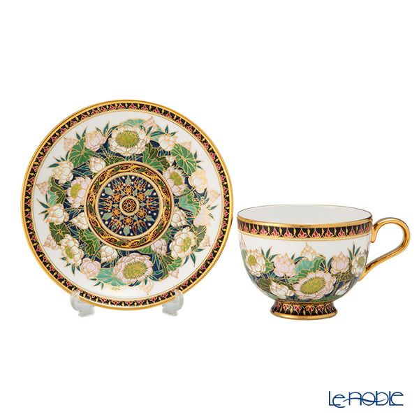 ブランベンジャロン工房 ティーカップ＆ソーサー ハーフパターンダークブルー