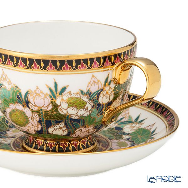 ブランベンジャロン工房 ティーカップ＆ソーサー ハーフパターンダークブルー