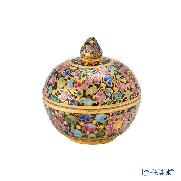 ブランベンジャロン工房 小物入れ フラワーズ 多彩ブラック