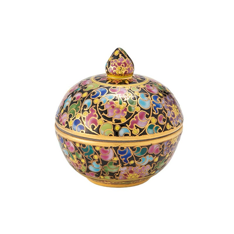 ブランベンジャロン工房 小物入れ フラワーズ 多彩ブラック