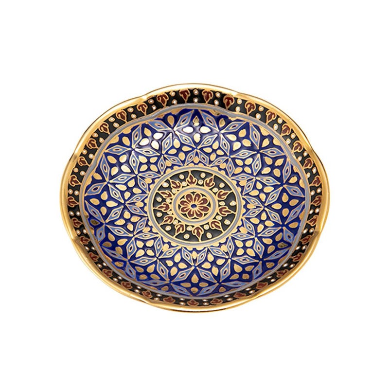 ブランベンジャロン工房 ミニプレート ピクンブルーゴールド