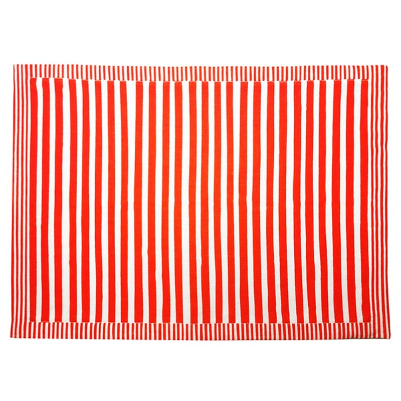 ワオ・ラ・ターブル ミス・オーレリー ランチョンマット レッド 46×33cm リネン製