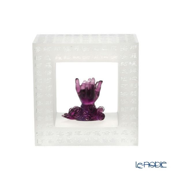 琉璃工房 LIULI GONGFANG オブジェ 観音様の手 蒲桃手-経文36佛之一 PED139.ADA