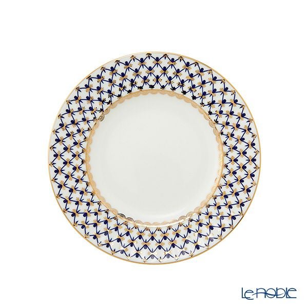ロシア食器 インペリアル・ポーセリン コバルトネット プレート 15cm
