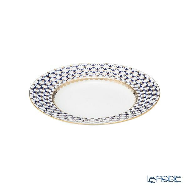 ロシア食器 インペリアル・ポーセリン コバルトネット プレート 15cm