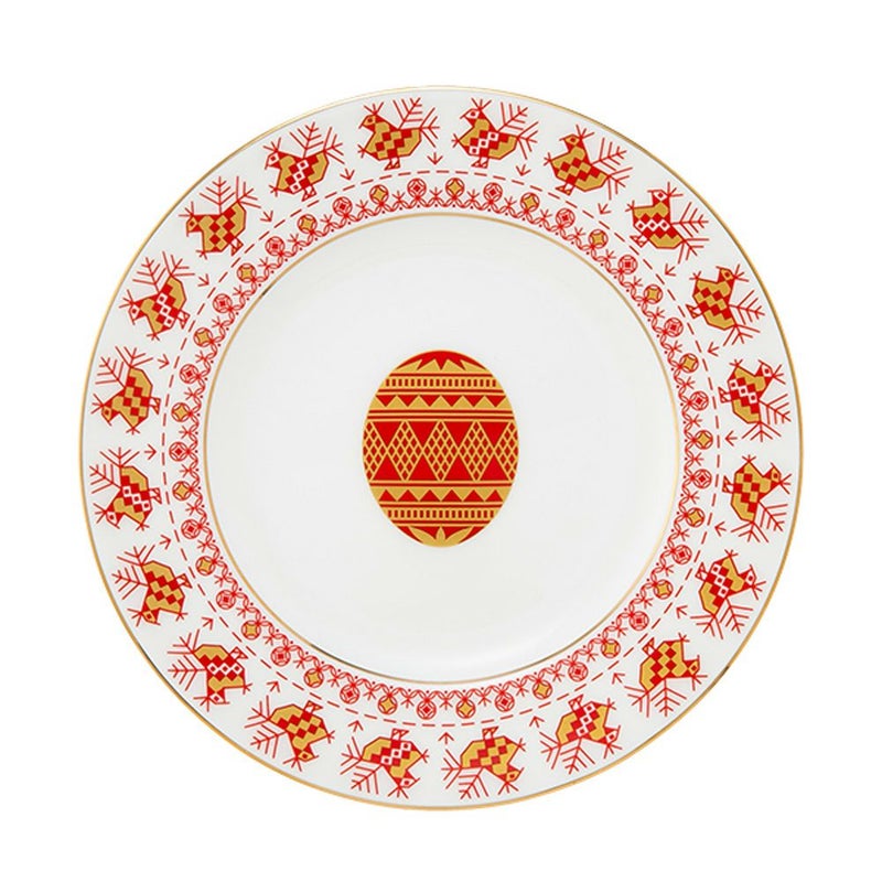 ロシア食器 インペリアル・ポーセリン コッカレルズコームズ プレート 20cm