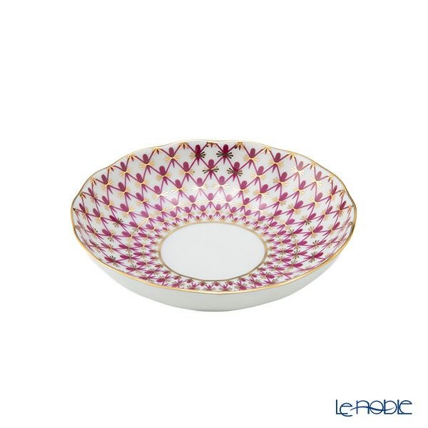 ロシア食器 インペリアル・ポーセリン ブルース（ピンクネット） ジャムディッシュ 9.5cm New