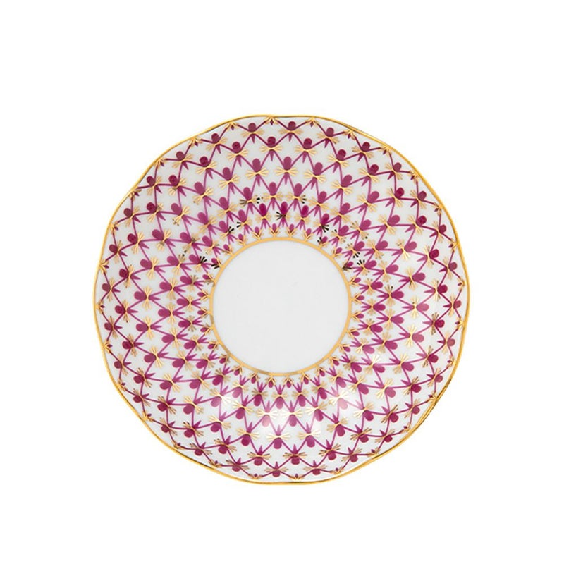 ロシア食器 インペリアル・ポーセリン ブルース（ピンクネット） ジャムディッシュ 9.5cm New