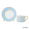 ロシア食器 インペリアル・ポーセリン アズール ティーカップ＆ソーサー ホワイト 250ml