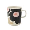 マリメッコ（marimekko） Unikko ウニッコ／けしの花 マグカップ250ml ホワイト×チャコール×ピンク 075266-198／26SS