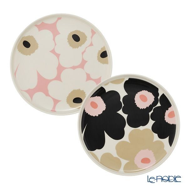 マリメッコ（marimekko） Unikko ウニッコ／けしの花 プレート 20cm ピンク ペア 色違い