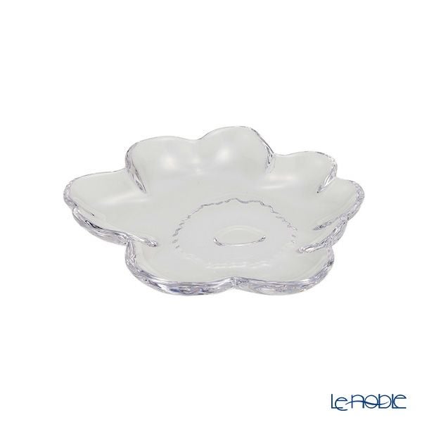 マリメッコ（marimekko）Unikko ウニッコ／けしの花 プレート 13cm ピンク ＆ クリア