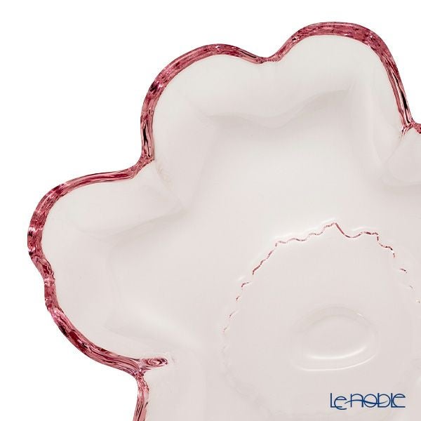 マリメッコ（marimekko）Unikko ウニッコ／けしの花 プレート 13cm ピンク ＆ クリア