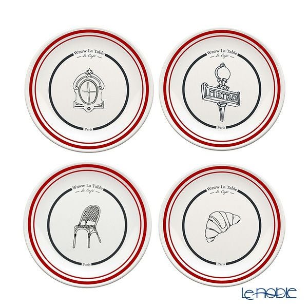 ワオ・ラ・ターブル パリ×パリ プレート 12cm 4枚セット 柄違い