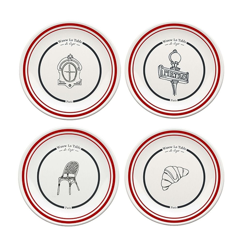 ワオ・ラ・ターブル パリ×パリ プレート 12cm 4枚セット 柄違い