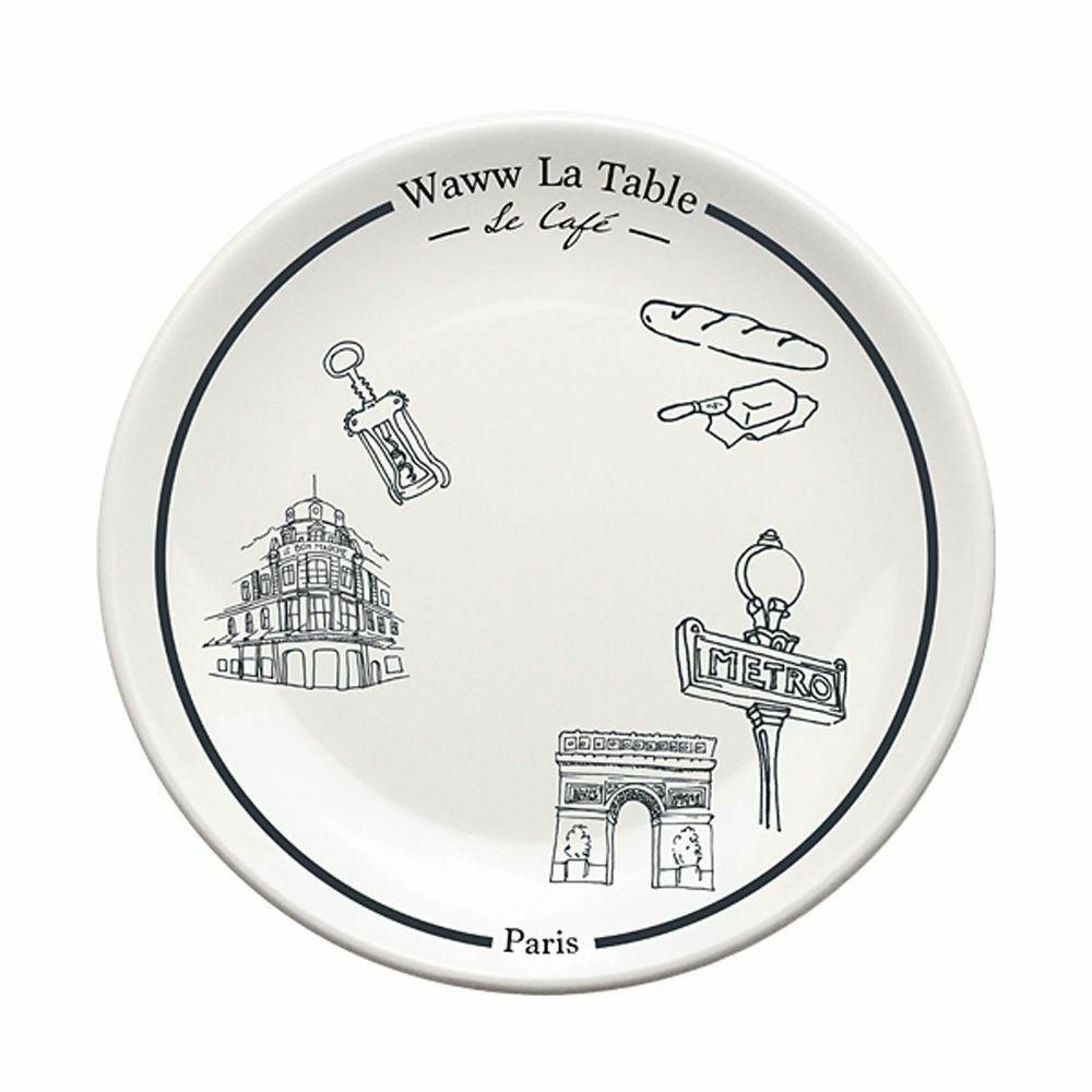 ワオ・ラ・ターブル パリ×パリ プレート 20cm ペア 柄違い