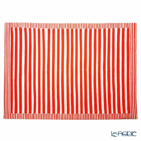 ワオ・ラ・ターブル ミス・オーレリー ランチョンマット 2枚セット レッド＆ブラック 46×33cm リネン製