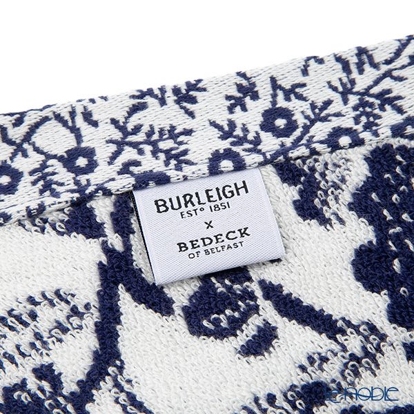 バーレイ ブルーキャリコ フェイスタオル ペア Burleigh × Bedeck コットン 50×90【大きめサイズ】