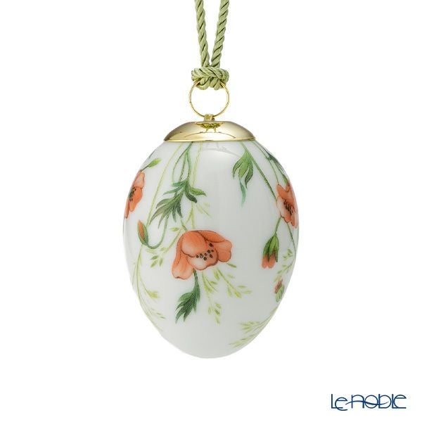 ロイヤルコペンハーゲン（Royal Copenhagen）スプリングコレクション 2026 イースターエッグ ポピー スモールフラワー H6cm 1083133※画像の紐のお色は一例※