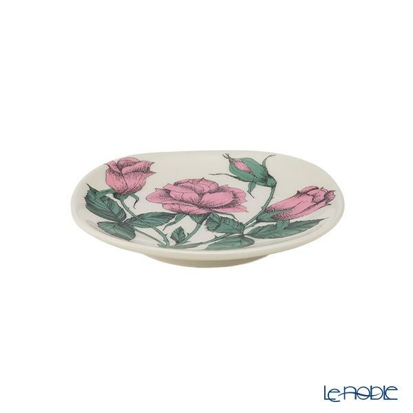 【1点限り】北欧ヴィンテージ アラビア（ARABIA） ボタニカ（ピンクローズ）／Botanica ウォールプレート