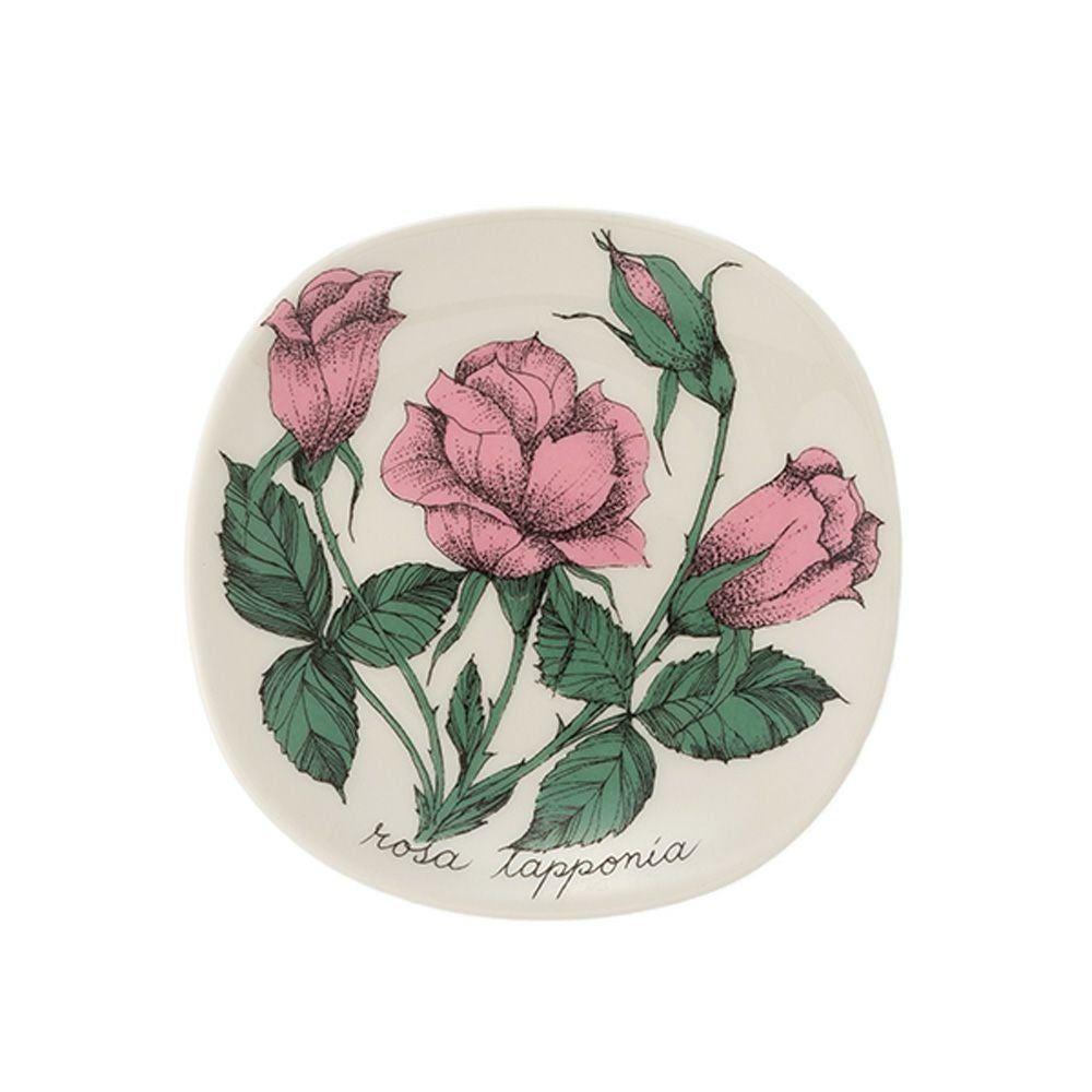 【1点限り】北欧ヴィンテージ アラビア（ARABIA） ボタニカ（ピンクローズ）／Botanica ウォールプレート