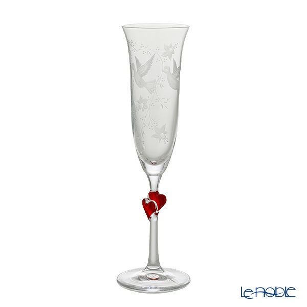 マイセン（Meissen） マイセンクリスタル ハート シャンパン 24.2cm（レッド）