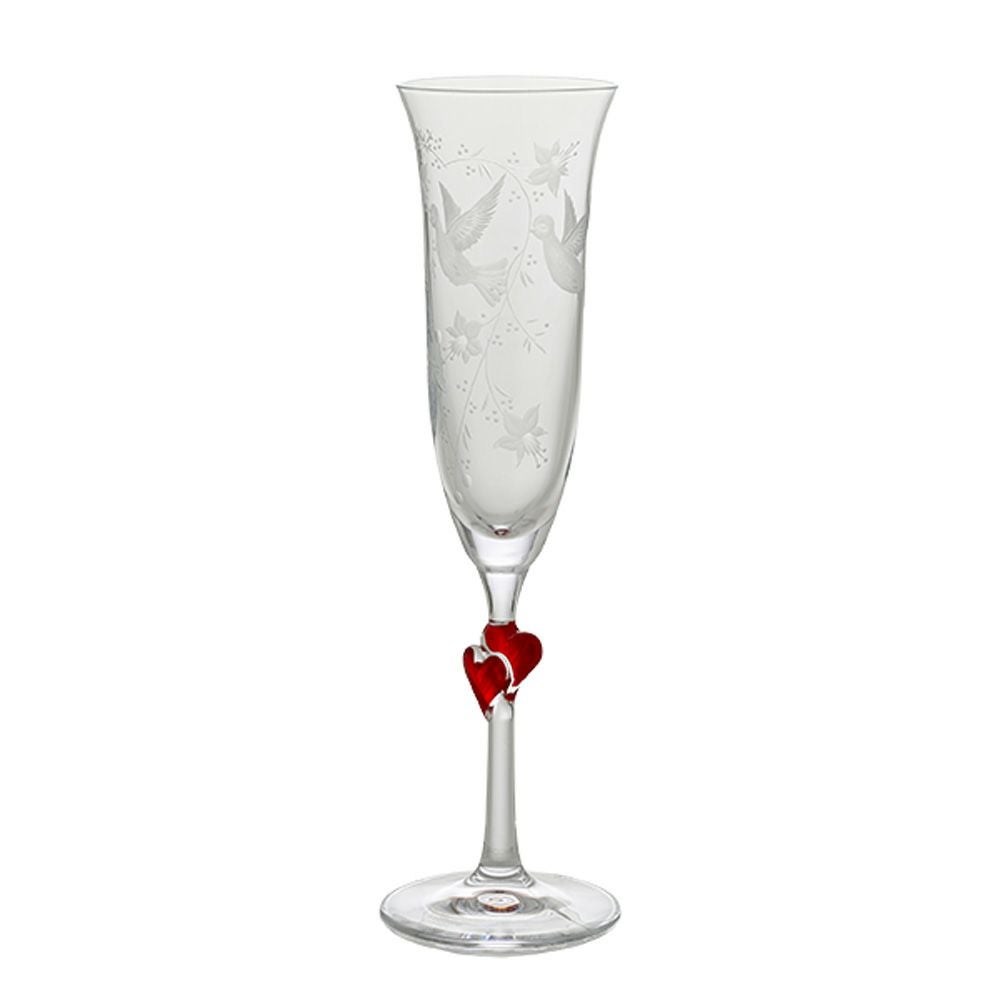 マイセン（Meissen） マイセンクリスタル ハート シャンパン 24.2cm（レッド）