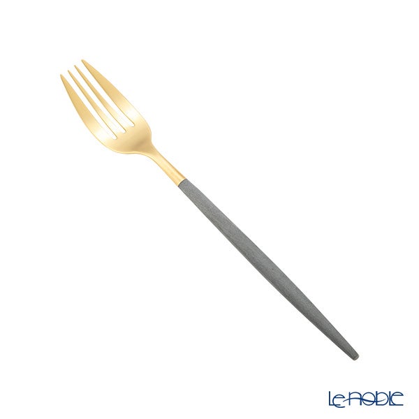 クチポール ミオ MIO グレー／ゴールド テーブルフォーク 21.5cm マット仕上げ