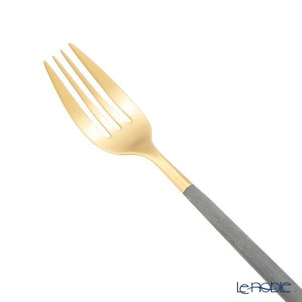 クチポール ミオ MIO グレー／ゴールド テーブルフォーク 21.5cm マット仕上げ