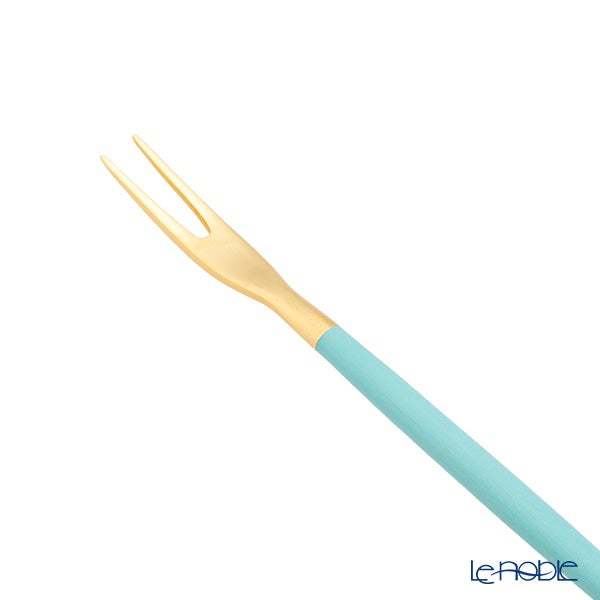 クチポール ゴア GOA ターコイズ／ゴールド フルーツフォーク 11.5cm マット仕上げ