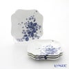 ウェッジウッド（Wedgwood） ストロベリーブルームインディゴ スモールプレート 14×14cm 4枚セット