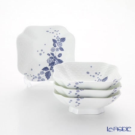 ウェッジウッド（Wedgwood） ストロベリーブルームインディゴ スモールボウル 14×14cm 4個セット