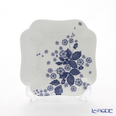 ウェッジウッド（Wedgwood） ストロベリーブルームインディゴ スモールプレート 14×14cm ペア
