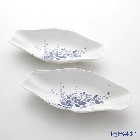 ウェッジウッド（Wedgwood） ストロベリーブルームインディゴ マルチディッシュ 31×17cm ペア