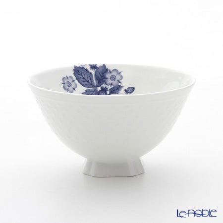 ウェッジウッド（Wedgwood） ストロベリーブルームインディゴ 夫婦茶碗＆スモールプレート 2枚 セット