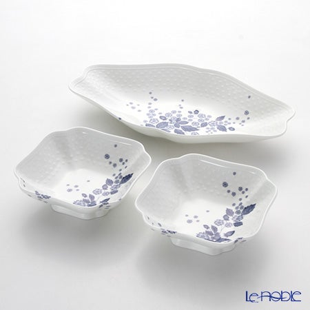 ウェッジウッド（Wedgwood） ストロベリーブルームインディゴ マルチディッシュ＆スモールボウルペア セット