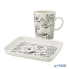 アラビア（ARABIA） エミリア 2ピースセット マグカップ500ml ＆ プレート15×19cm