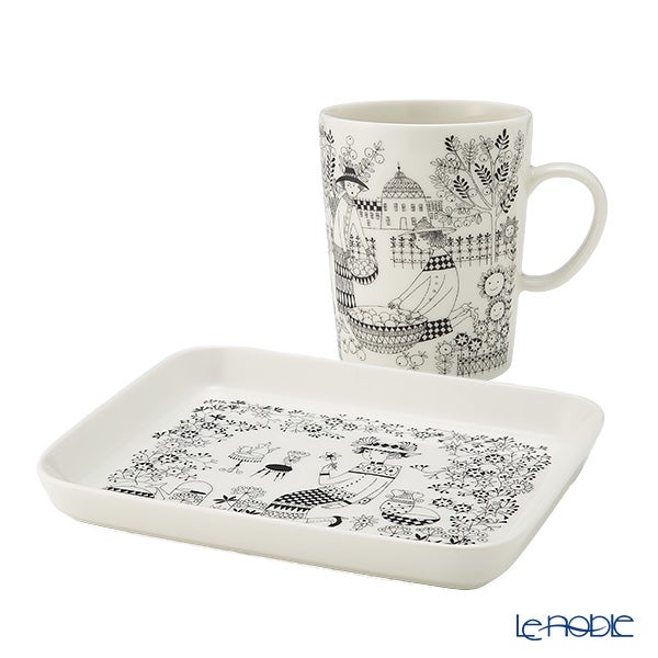 アラビア（ARABIA） エミリア 2ピースセット マグカップ500ml ＆ プレート15×19cm