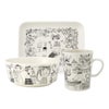 アラビア（ARABIA） エミリア 3ピースセット マグカップ500ml ＆ プレート15×19cm ＆ ボウル15cm
