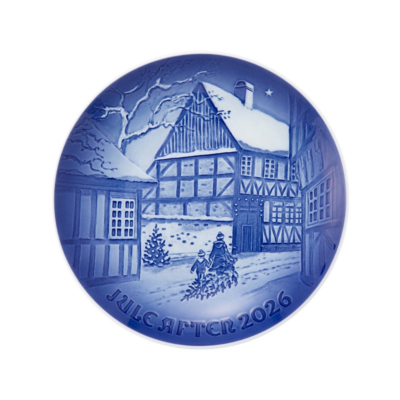 ビングオーグレンダール（Bing＆Grondahl） イヤープレート／クリスマスプレート 2026年／令和8年 「The Gamle By in Aarhus オーフスにある国立野外民俗博物館」18cm 1080364