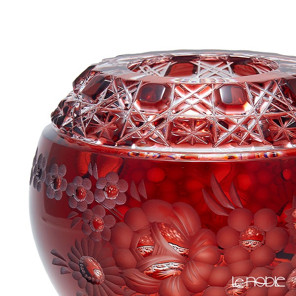 【メーカー取り寄せ商品】マイセン（Meissen） マイセンクリスタル マイセンフラワー 花瓶 レッド 11cm MFW／140／13R