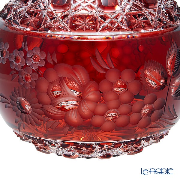 【メーカー取り寄せ商品】マイセン（Meissen） マイセンクリスタル マイセンフラワー 花瓶 レッド 11cm MFW／140／13R
