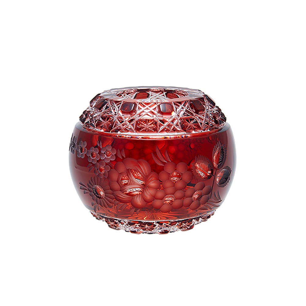 【メーカー取り寄せ商品】マイセン（Meissen） マイセンクリスタル マイセンフラワー 花瓶 レッド 11cm MFW／140／13R