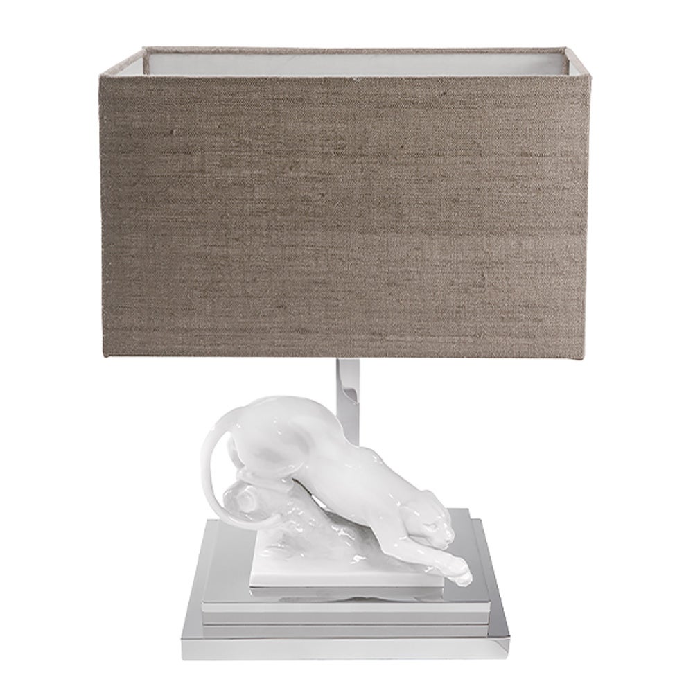 【メーカー取り寄せ商品】マイセン（Meissen）テーブルランプ パンサー コンセント式（日本仕様） 44cm 豹／ヒョウ 000000／78M16