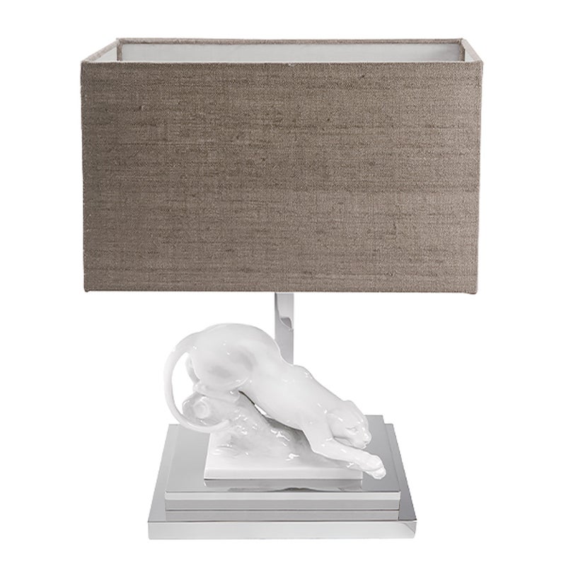 【メーカー取り寄せ商品】マイセン（Meissen）テーブルランプ パンサー コンセント式（日本仕様） 44cm 豹／ヒョウ 000000／78M16
