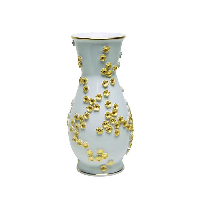 【メーカー取り寄せ商品】マイセン（Meissen） スノーボール ホワイト ベース（花瓶）14cm 90A325／82317