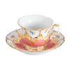 【メーカー取り寄せ商品】マイセン（Meissen） 宮廷の小花 アプリコット金箔 コーヒーカップ＆ソーサー B-Form 200ml 取手半金 01A279／15582