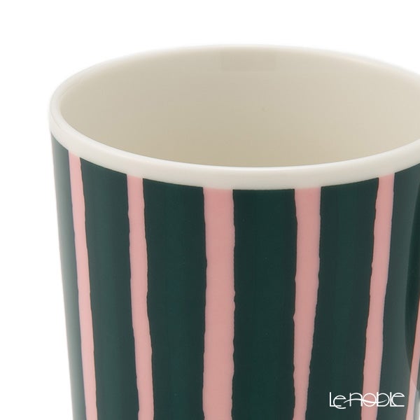 マリメッコ（marimekko） Piccolo ピッコロ／擬音語 マグカップ 250ml ダークグリーン×ピンク 075392-136／26SS