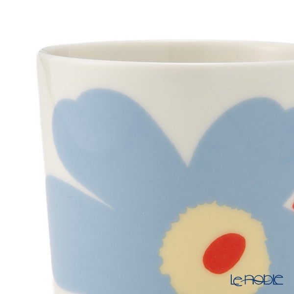 マリメッコ（marimekko） Unikko ウニッコ／けしの花 マグカップ 250ml ホワイト×ベージュ×ライトブルー ペアセット 色違い 075463-168／26SS